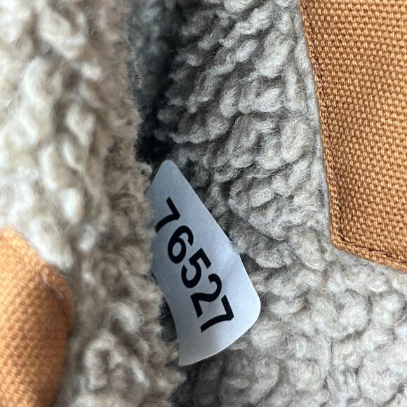 CARHARTT Jacket Mens L Washed Duck Bartlett Sherpa Lined Utility Cotton Brown - Picture 16 of 16